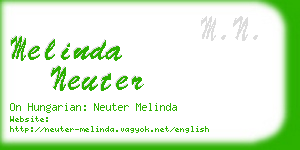 melinda neuter business card